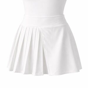 Size L Lolë Women’s White Pleated Tennis Golf Skort Athletic Wrap Sport Skirt